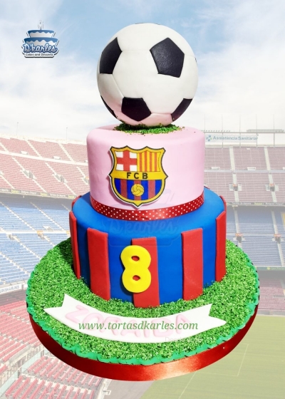 DKarles - Torta Barcelona Futbol Club y Balón